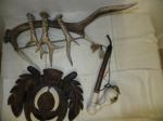 Pfeife mit Jagdmotiv und Porzellankopf / 12 Euro