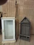 Verkaufschränkchen 65 Euro // Dreschflegl 12 Euro // Vogelhaus 28 Euro